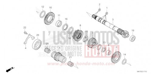 BOITE DE VITESSES (ARBRE SECONDAIRE) ADV750S de 2025